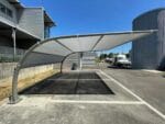 Carport metalic pentru o masina – vedere laterala
